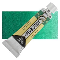 Rembrandt Artist Watercolor - Phthalo Green, 10 ml tube and swatch