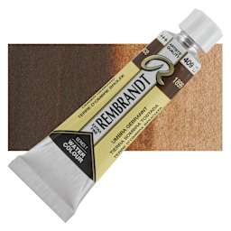 Rembrandt Artist Watercolor - Burnt Umber, 10 ml tube and swatch