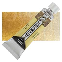 Rembrandt Artist Watercolor - Light Gold, 10 ml tube and swatch