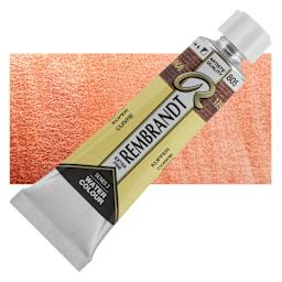 Rembrandt Artist Watercolor - Copper, 10 ml tube and swatch