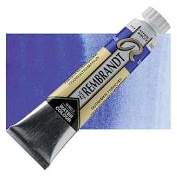 Rembrandt Artist Watercolor - French Ultramarine, 20 ml tube and swatch