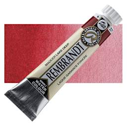 Rembrandt Artist Watercolor - Madder Lake Deep, 20 ml tube and swatch