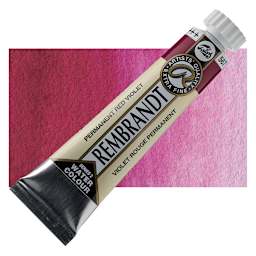 Rembrandt Artist Watercolor - Permanent Red Violet, 20 ml tube and swatch