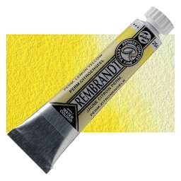 Rembrandt Artist Watercolor - Permanent Yellow Lemon, 20 ml tube and swatch