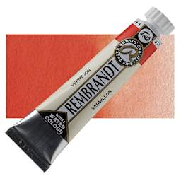 Rembrandt Artist Watercolor - Vermilion, 20 ml tube and swatch