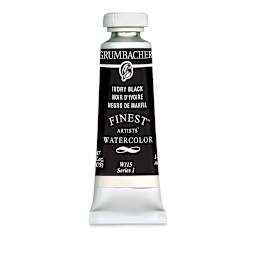 Grumbacher Finest Artists' Watercolor - Ivory Black, 14 ml tube