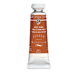 Grumbacher Finest Artists' Watercolor - Burnt Sienna, 14 ml tube