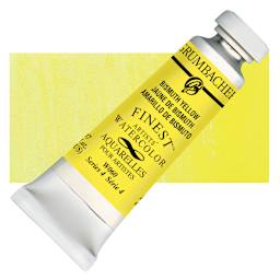 Grumbacher Finest Artists' Watercolor - Bismuth Yellow, 14 ml tube and swatch