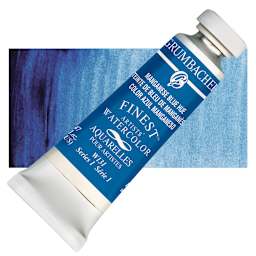 Grumbacher Finest Artists' Watercolor - Manganese Blue Hue, 14 ml tube and swatch