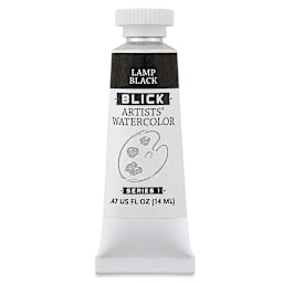 Blick Artists' Watercolor - Lamp Black, 14 ml tube