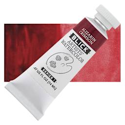 Blick Artists' Watercolor - Alizarin Crimson, 14 ml tube and swatch