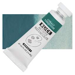 Blick Artists' Watercolor - Cobalt Turquoise, 14 ml tube and swatch