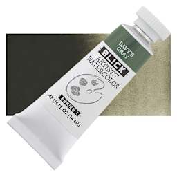 Blick Artists' Watercolor - Davy's Gray, 14 ml tube and swatch