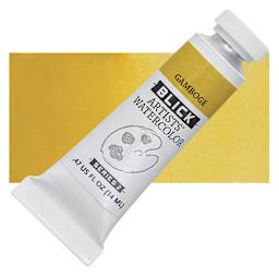 Blick Artists' Watercolor - Gamboge, 14 ml tube and swatch