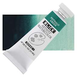 Blick Artists' Watercolor - Phthalo Green, 14 ml tube and swatch