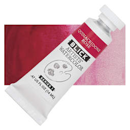 Blick Artists' Watercolor - Quinacridone Rose, 14 ml tube and swatch