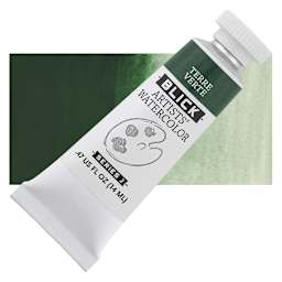 Blick Artists' Watercolor - Terre Verte, 14 ml tube and swatch