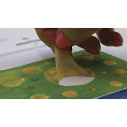 Blick Liquid Frisket, frisket being peeled off