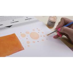 Blick Liquid Frisket, frisket being applied