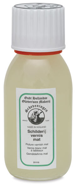 Old Holland Matte Picture Varnish - Front view of 100 ml bottle
