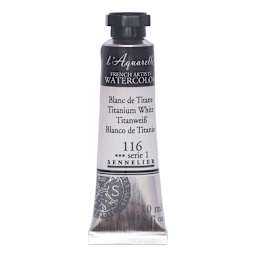 Sennelier French Artists' Watercolor - Titanium White, 10 ml Tube