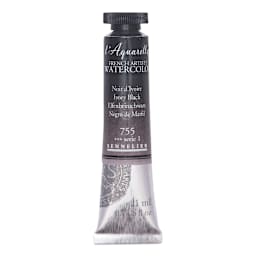 Sennelier French Artists' Watercolor - Ivory Black, 21 ml, Tube