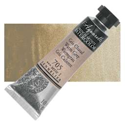 Sennelier French Artists' Watercolor - Warm Grey, 10 ml Tube and swatch