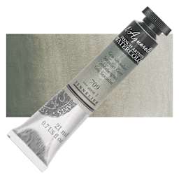 Sennelier French Artists' Watercolor - Sennelier Grey, 21 ml, Tube and swatch
