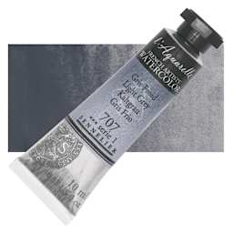Sennelier French Artists' Watercolor - Light Grey, 10 ml, Tube and swatch
