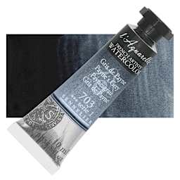 Sennelier French Artists' Watercolor - Payne's Grey, 10 ml, Tube and swatch