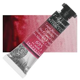 Sennelier French Artists' Watercolor - Alizarin Crimson Lake, 10 ml, Tube and swatch