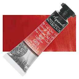 Sennelier French Artists' Watercolor - Cadmium Red Light, 10 ml, Tube and swatch