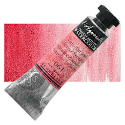 Sennelier French Artists' Watercolor - Iridescent Vermilion, 10 ml Tube and Swatch