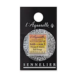 Sennelier French Artists' Watercolor - Red Orange, Half Pan