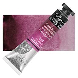 Sennelier French Artists' Watercolor - Permanent Magenta, 21 m, Tube and swatch