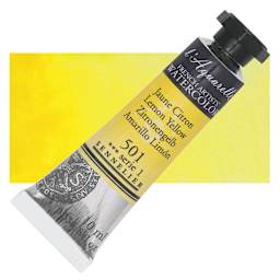 Sennelier French Artists' Watercolor - Lemon Yellow, 10 ml, Tube and swatch