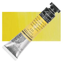 Sennelier French Artists' Watercolor - Cadmium Lemon Yellow, 21 ml, Tube and swatch
