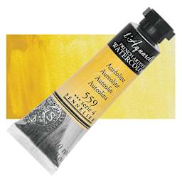Sennelier French Artists' Watercolor - Aureoline, 10 ml, Tube and swatch