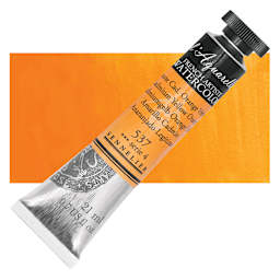 Sennelier French Artists' Watercolor - Cadmium Yellow Orange, 21 ml, Tube and swatch