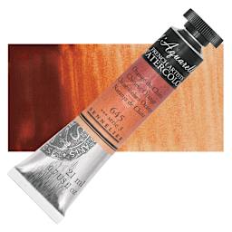 Sennelier French Artists' Watercolor - Chinese Orange, 21 ml, Tube and swatch