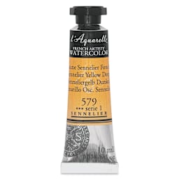Sennelier French Artists' Watercolor - Sennelier Yellow Deep, 10 ml Tube
