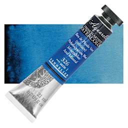 Sennelier French Artists' Watercolor - Phthalo Blue, 10 ml, Tube and swatch