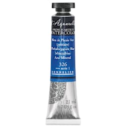 Sennelier French Artists' Watercolor - Phthalo Blue, 21 ml, Tube