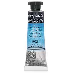 Sennelier French Artists' Watercolor - Cerulean Blue, 10 ml, Tube