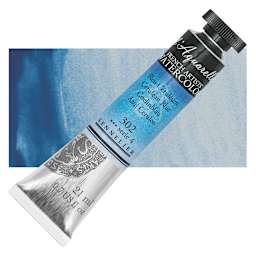 Sennelier French Artists' Watercolor - Cerulean Blue, 21 ml, Tube and swatch