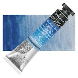 Sennelier French Artists' Watercolor - Cerulean Blue Red Shade, 21 ml, Tube and swatch