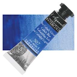 Sennelier French Artists' Watercolor - Cobalt Blue, 10 ml, Tube and swatch