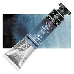 Sennelier French Artists' Watercolor - Indigo, 21 ml, Tube and swatch