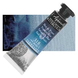 Sennelier French Artists' Watercolor - Prussian Blue, 10 ml Tube and swatch