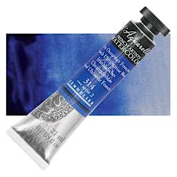 Sennelier French Artists' Watercolor - French Ultramarine Blue, 21 ml, Tube and swatch